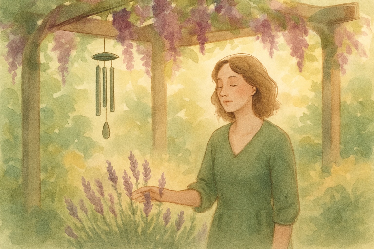 Watercolor illustration of converging streams representing voice, vision, and text flowing into an AI agent system